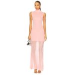 SER.O.YA Amine Knit Maxi Dress in Coral Blush XX Photo 15
