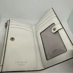 Kate Spade Slim Wallet white & silver perforated like new Photo 3