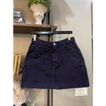 RE/DONE 70s Pocket Mini Corduroy Mini Skirt Blue Womens 28 / Medium Photo 4