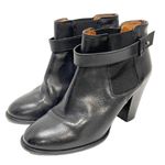 Madewell  Size 7‎ Lonny Leather Black Heeled Chelsea Ankle Boots Booties Photo 0