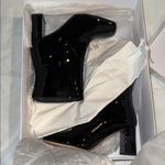 Good American  Patent Leather Block Heel Booties Photo 9