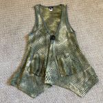 Lily by Firmiana Green Ombré Crochet Vest Tunic Size M Photo 0