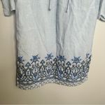 Roller Rabbit Roberta  Blue Patterned Linen Tunic Mini Dress Photo 2