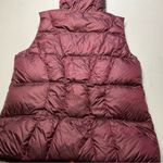 Eddie Bauer  Puffer Vest Women Sz M Purple Maroon Red Goose Down Fill EB550 Hood Photo 8