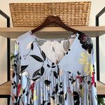 Free People  Floral V-neck Boho Pleated Front Blouse Pullover Woven Top, S Photo 1