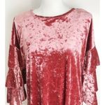 Kim & Cami • Pink Crushed Velvet Dress Size M Photo 1