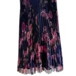 Lulus Alluring Invite Midnight Blue Floral Pleated Bustier Sleeveless Midi Dress Photo 7