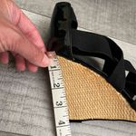 Ann Taylor  Wedge Sandals Black Tan Photo 4