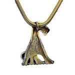 Vintage Necklace Eisenberg‎ Tiger Cat Black White Enamel Pendant Artist Series Photo 2