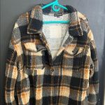 Almost Famous Cozy Plaid Sherpa Jacket Photo 0