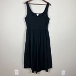 A New Day Dress Women XL Black Midi Sleeveless Ribbed Tank Pockets A-Line Summer Photo 10