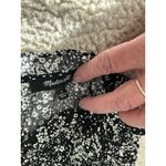 Madewell Smocked Crewneck Sleeveless Mini Dress in Floral Black White Sz 2 NU575 Photo 11