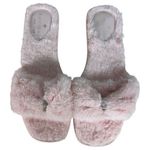 Kate Spade Sandy Pink Fluffy Faux Fur Slipper Sandals Size 7 Photo 1