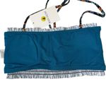 Body Glove Small Elora Bikini Swim Top Smocked Bandeau Lined Bra Floral Abloom Photo 4