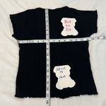 Vintage size S embroidered dolphin no problem cropped cap sleeve Jamaica T EVC Black Photo 5