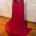 Sherri Hill 2 piece Hot pink prom dress size 6 Photo 4