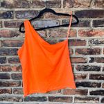 New York & Company NY&C Orange One Shoulder Blouse Women's Size XL Photo 4