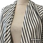 Lily White  medium womens cardigan kimono black white striped long sleeve new NWT Photo 9