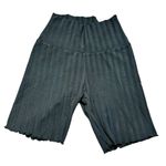 Aerie Offline Black Ribbed Stripe High Waisted Original Bike Short 7” Inseam NWT Photo 0