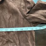 Talbots  Suede leather women’s zip up bomber  chocolate brown Jacket 10P Photo 8