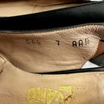 Salvatore Ferragamo Black Leather Slingback Block Heels Office Siren Classic Vtg Photo 5