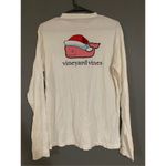 Vineyard Vines Women's Santa Hat Whale Long Sleeve T Shirt White Small Photo 5