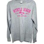 Myrtle Beach South Carolina Womens Sz M Gray Shirt Long Sleeve Souvenir Fun Sun Size M Photo 0