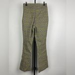 Urban Outfitters Black Green Checked Plaid Cropped Flare Pants Photo 2