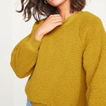 Old Navy Loose Cozy Sherpa Sweatshirt Womens size XL Yellow Photo 0