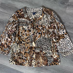 Westbound Animal Print Jacket Women’s Zip Up Jacket Size Petite Large  Petites Photo 0