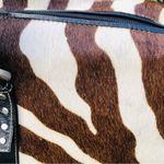 Zebra Hide and Leather Purse White Photo 6