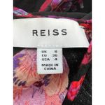 Reiss  Leni black floral midi dress wedding guest cocktail party feminine fitted Photo 12