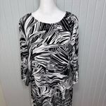 Alexandra+Oak Boat Neck Elbow Sleeve Dress Black and white‎ size XXL Photo 10