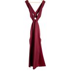 Fame and Partners Firedust Red Plunge Cut Out Sleeveless Slit Gown Size 4 Photo 5
