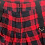 Royal Bones  women's small red plaid pleated mini skirt black punk rock grunge Photo 6