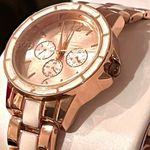 Charter Club NEW  2 Tone BRACELET WATCH Women Radiant 34mm Rose Gold White Boxed Photo 2