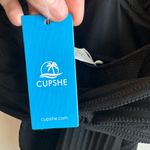 Cupshe  Women's One Piece Swimsuit Wide Straps V Neck Ruched Textured Ribbed Photo 4