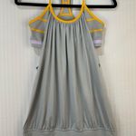 Lululemon Athletica Light Gray Racer Back Muscle Workout Sports Bra Top Size 6 Photo 0