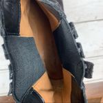 via spiga  Black Suede Leather Ankle Chunky Boots Moto Biker Classic All Black 10 Photo 9