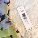 Eliza J Yellow Floral Print Chiffon Maxi Dress Sleeveless High Lo Hem Size 2 New Photo 7