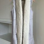 Nic+Zoe  faux shearling faux suede vest 3/4 length really cute XL longline Photo 0