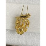 Antique Coro 1930s Flower Enamel Fur Clip Enamel &Colored & Clear Rhinestones Pink Photo 3