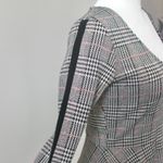 Noir Vintage 90's Grey Houndstooth Peplum V Photo 3