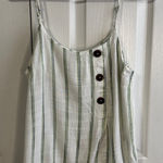 E & M  striped faux button tank top size medium Photo 0