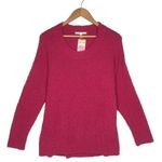 Seven7 New Sweater Womens M Chenille Popcorn Round Neck Long Sleeve Pink Photo 0
