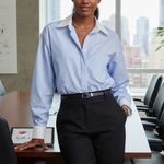 Good American NEW Yarn Dye Poplin Good Shirt Good Stripe Blue 2XL Curvy Capsule Photo 12