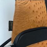 Ostrich Tan and Black Shoulder Bag and coin purse Photo 5