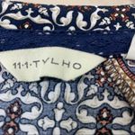 Anthropologie 11-1 Tylho Aubina Navy Floral Blouse Photo 2