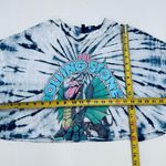 Rolling Stones Shirt cropped Women's Size M Divided White Cotton Band Tee Tie Dyed Cool Photo 3