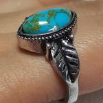 Antique silver Turquoise Ring size Photo 1